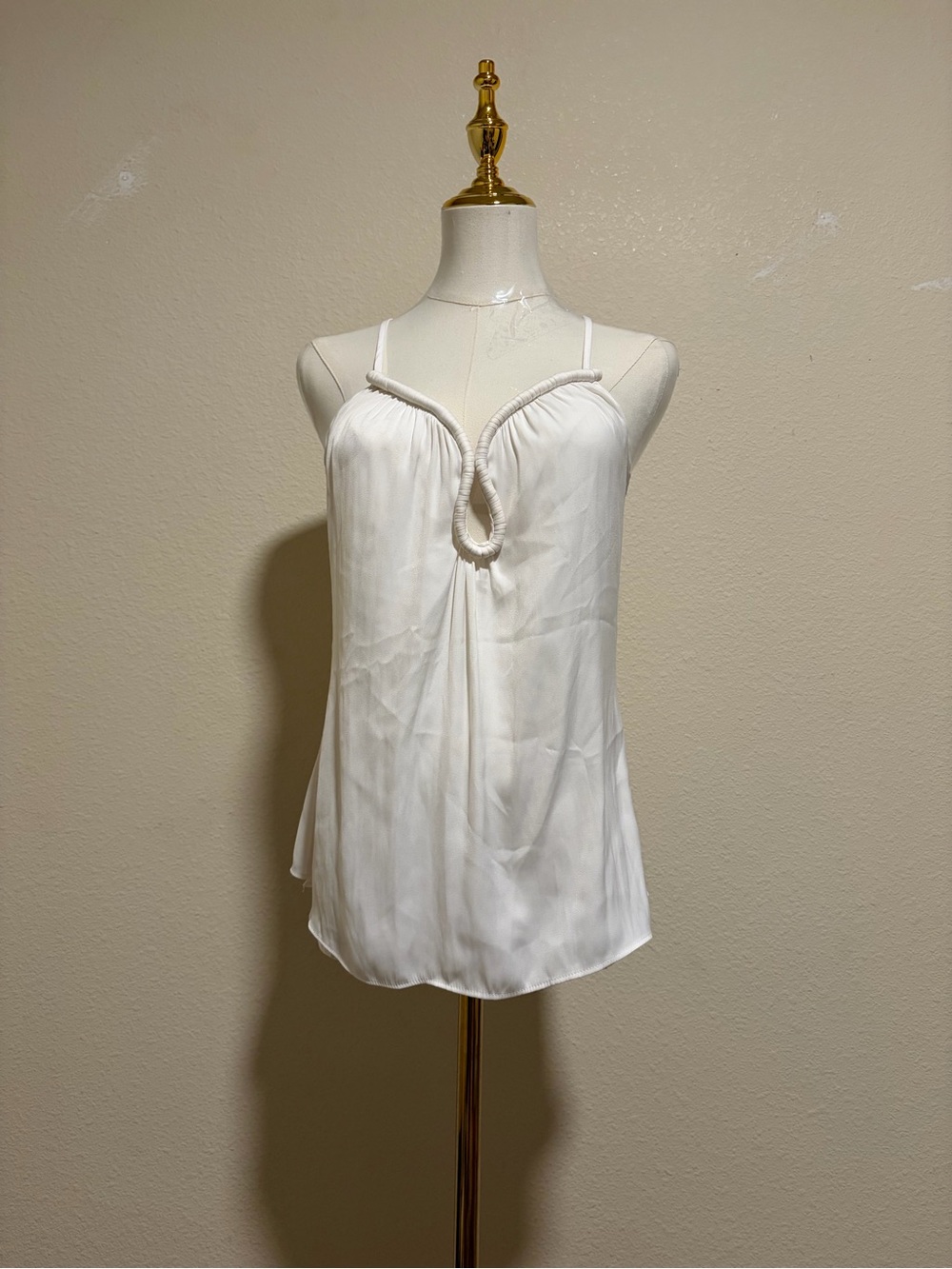 Dolce Vita Ivory Halter Rope Detail Sleeveless Blouse